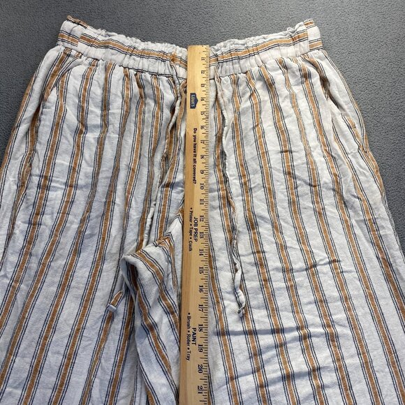 Ava & VIV Linen Blend Striped Pull On Pants Womens Size 1X Wide Leg,Pockets - Picture 5 of 11
